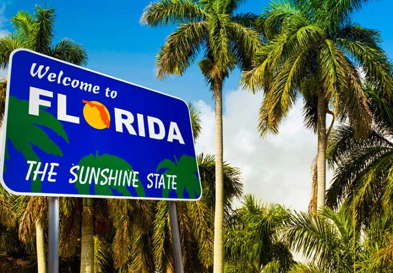 Signboard of Florida
