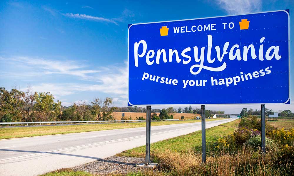 Signboard of Pennsylvania