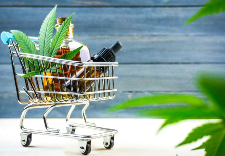 CBD Products into the shopping cart
