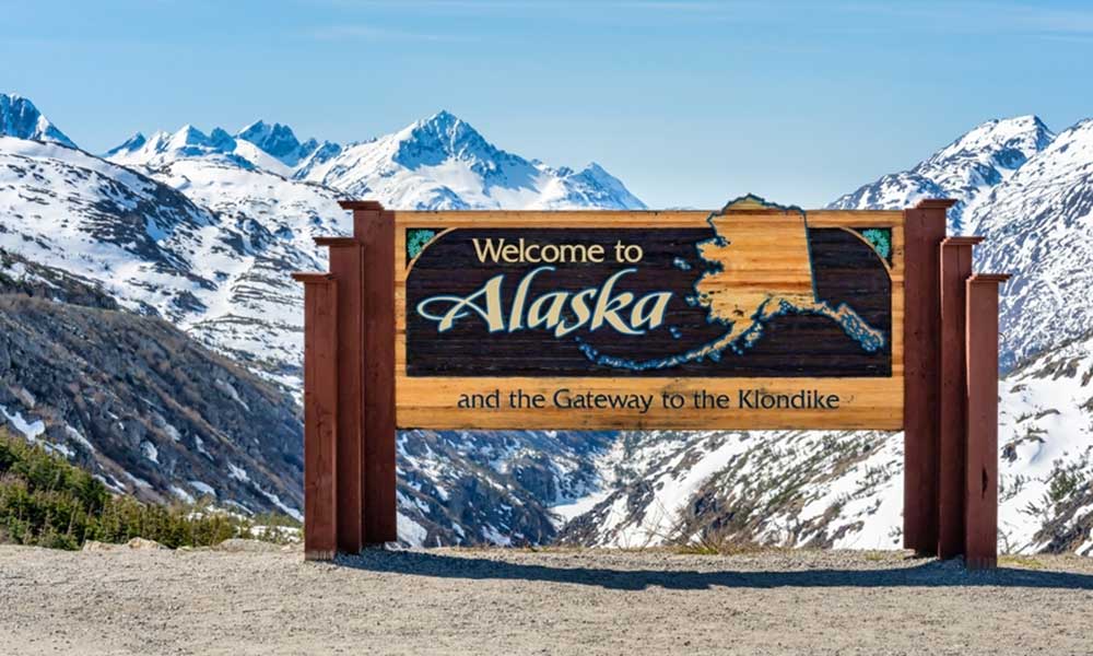 Welcome To Alaska Road Banner